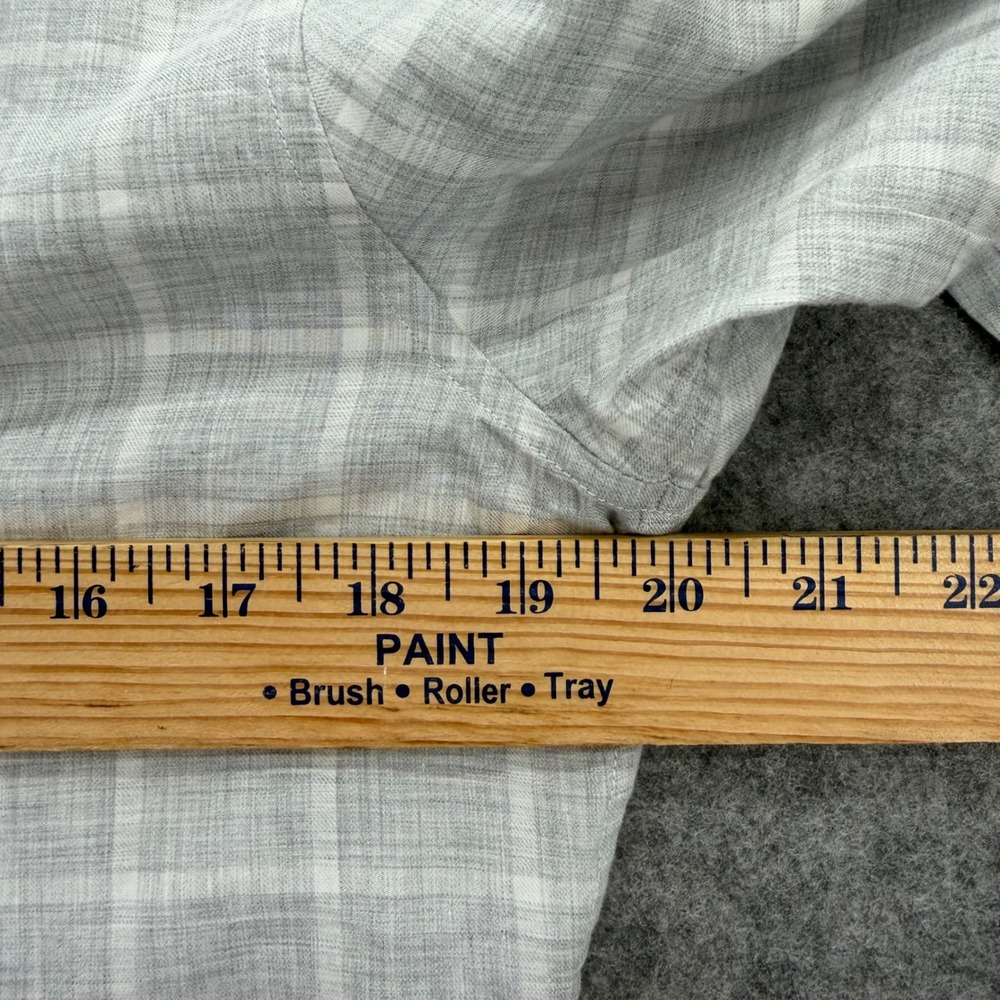 Sarah Alexandra The Weekend Shirt Size 4 Grey Windowpane Cotton Quiet Luxury - Picture 11 of 12